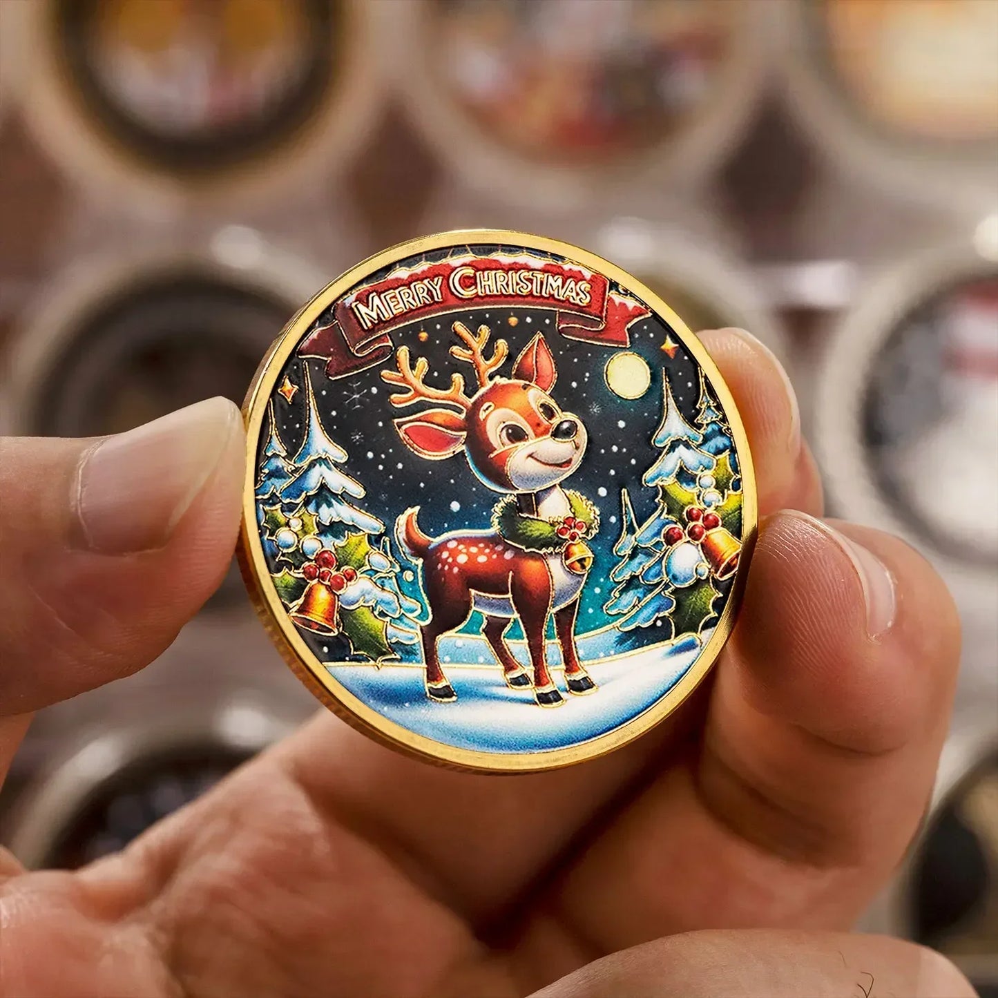 Christmas Jingle Bell Fawn Collectible Coin