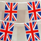 Union Jack Bunting – 20pcs 14×21cm British Flags on Hanging String, Party Decorations
