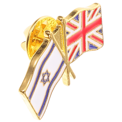 Patriotic Flag Lapel Pin - UK & Israel