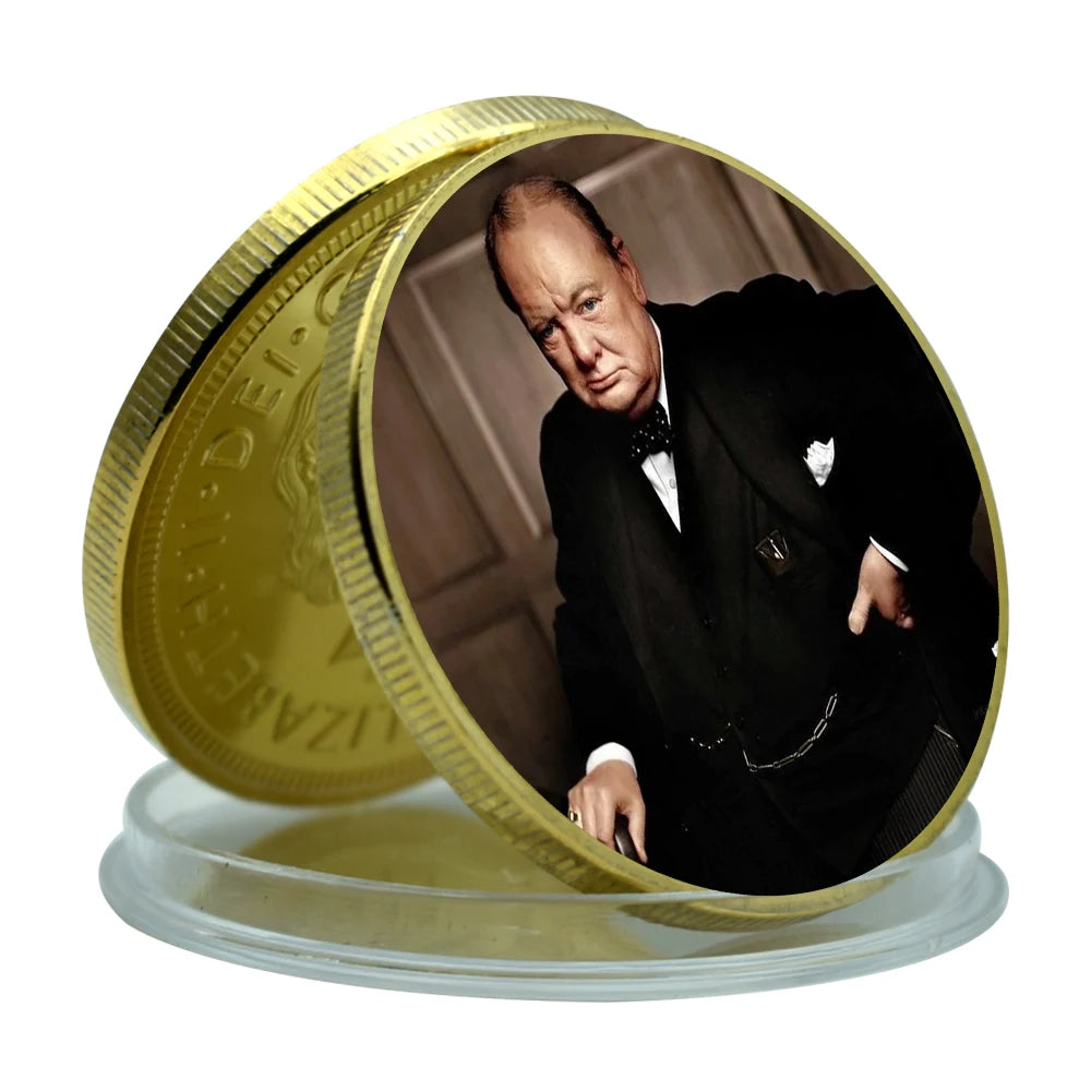 Britain’s Greatest Man Winston Churchill Commemorative Gold Coin – Collectable Keepsake