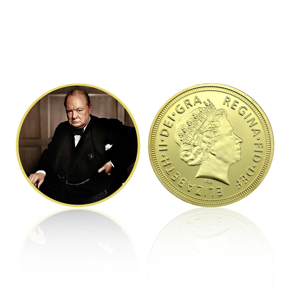 Britain’s Greatest Man Winston Churchill Commemorative Gold Coin – Collectable Keepsake