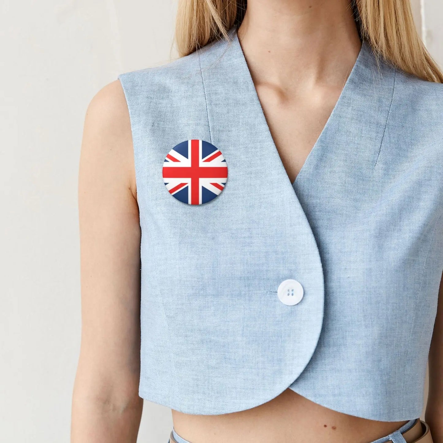 British Flag Badge 58mm – Union Jack Pin for Bags & Clothes