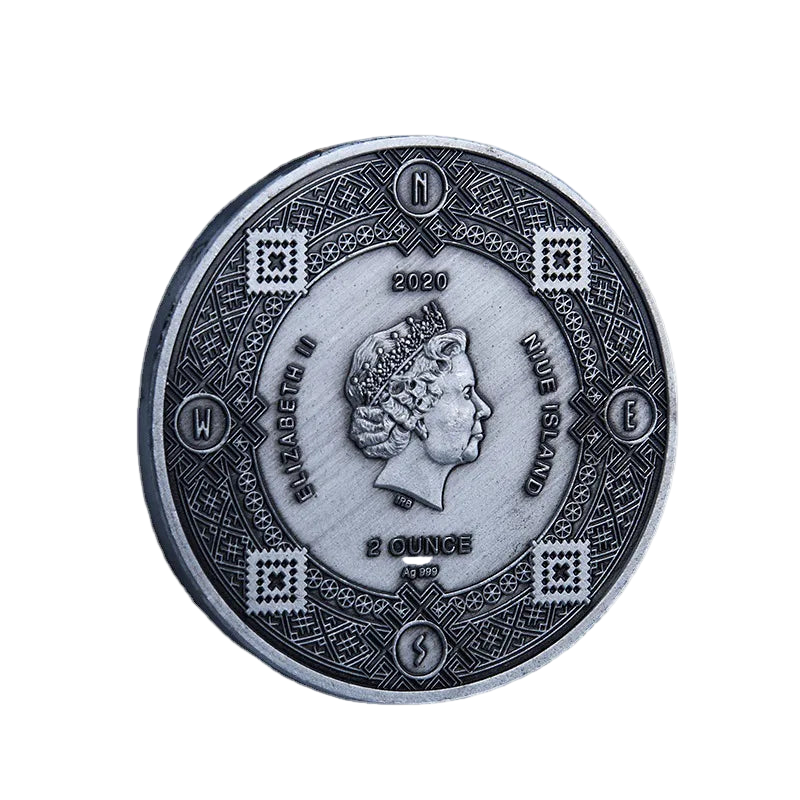 Tree of Life Challenge Coin – Ancient Sun God Design with Queen Elizabeth Commemoration