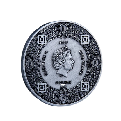 Tree of Life Challenge Coin – Ancient Sun God Design with Queen Elizabeth Commemoration