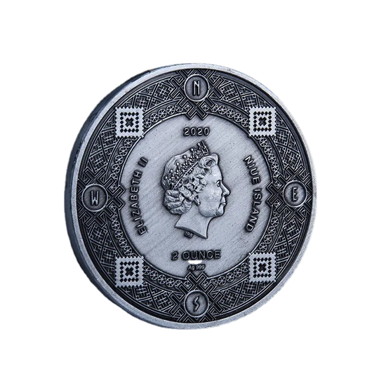 Tree of Life Challenge Coin – Ancient Sun God Design with Queen Elizabeth Commemoration