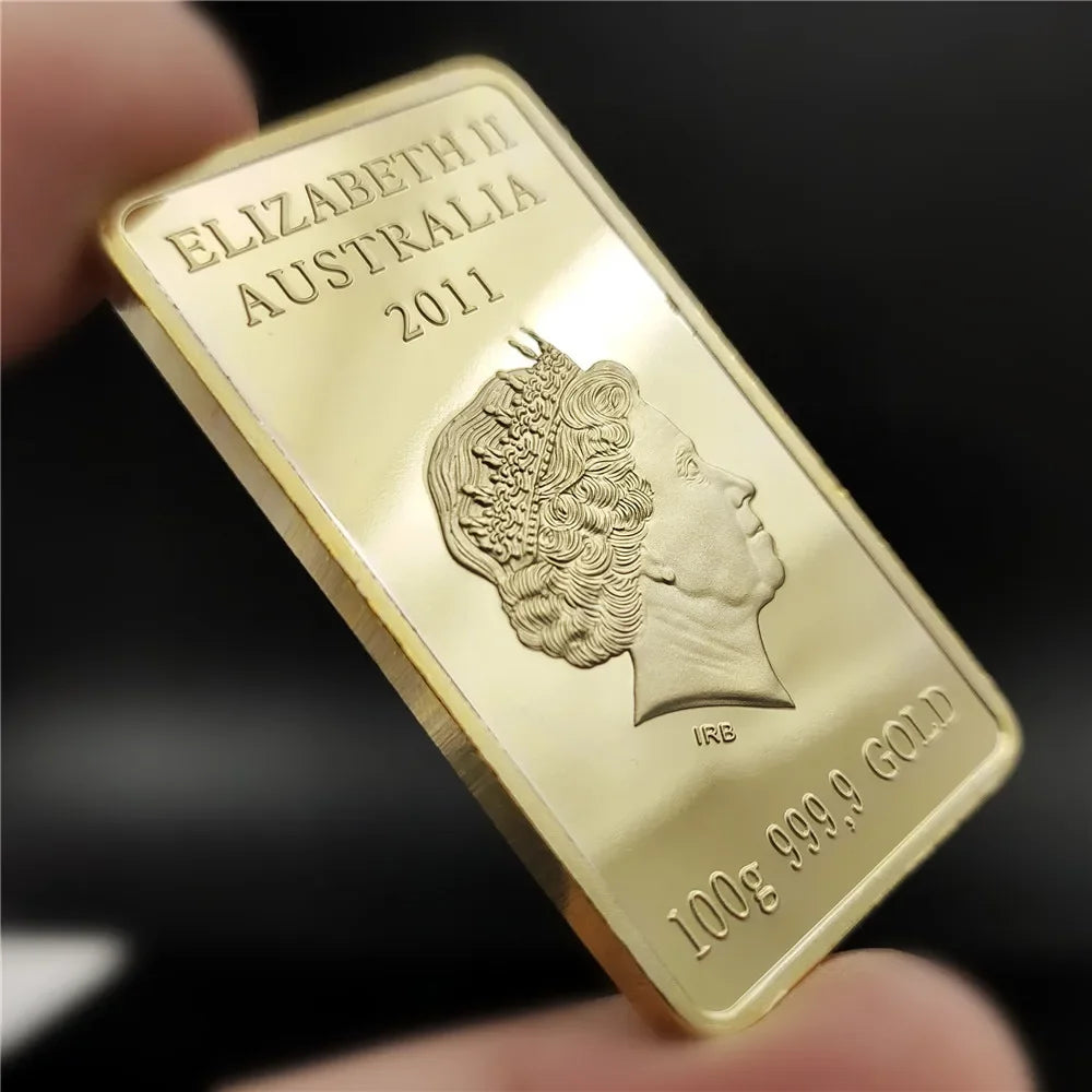 Elizabeth II AU Turtle Gold-Plated Bar