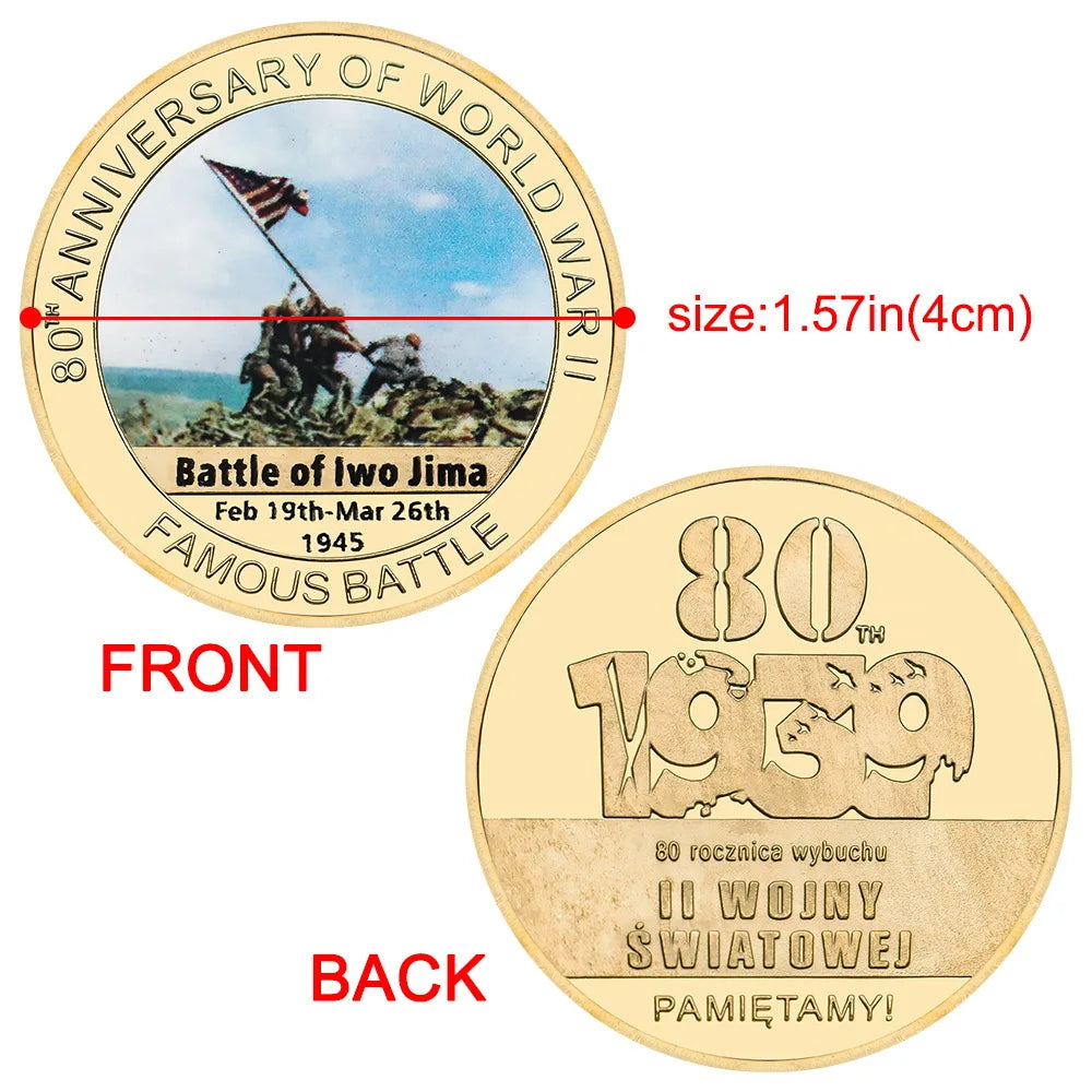 80th Anniversary of World War II Gold Commemorative Coins