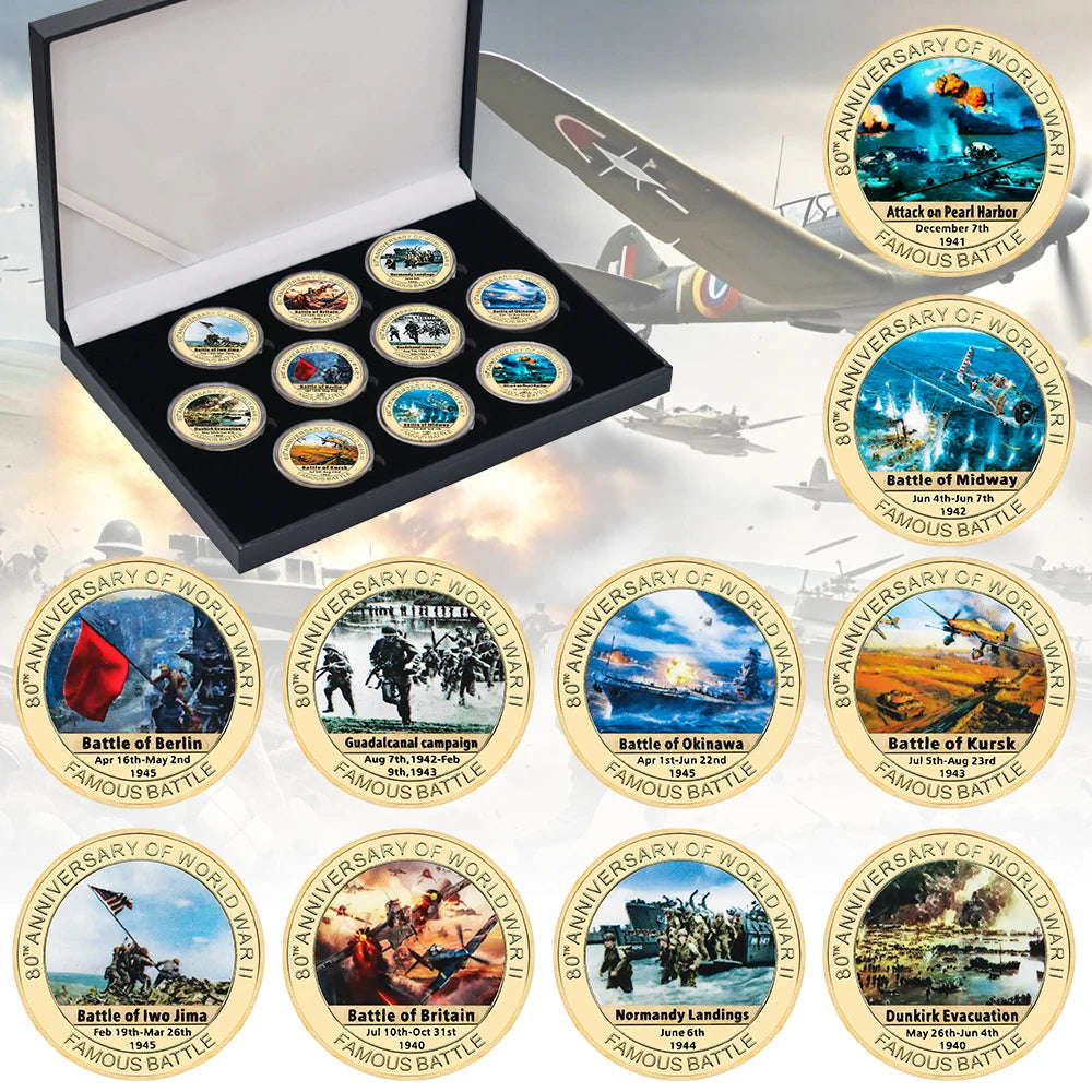 80th Anniversary of World War II Gold Commemorative Coins