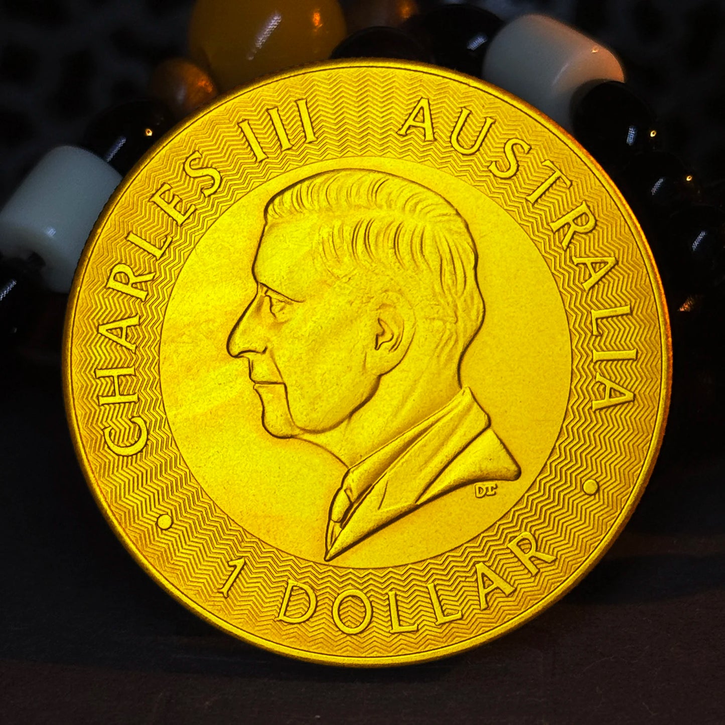 2025 Australian Charles III $1 coin with kangaroo design, crafted in gold/silver