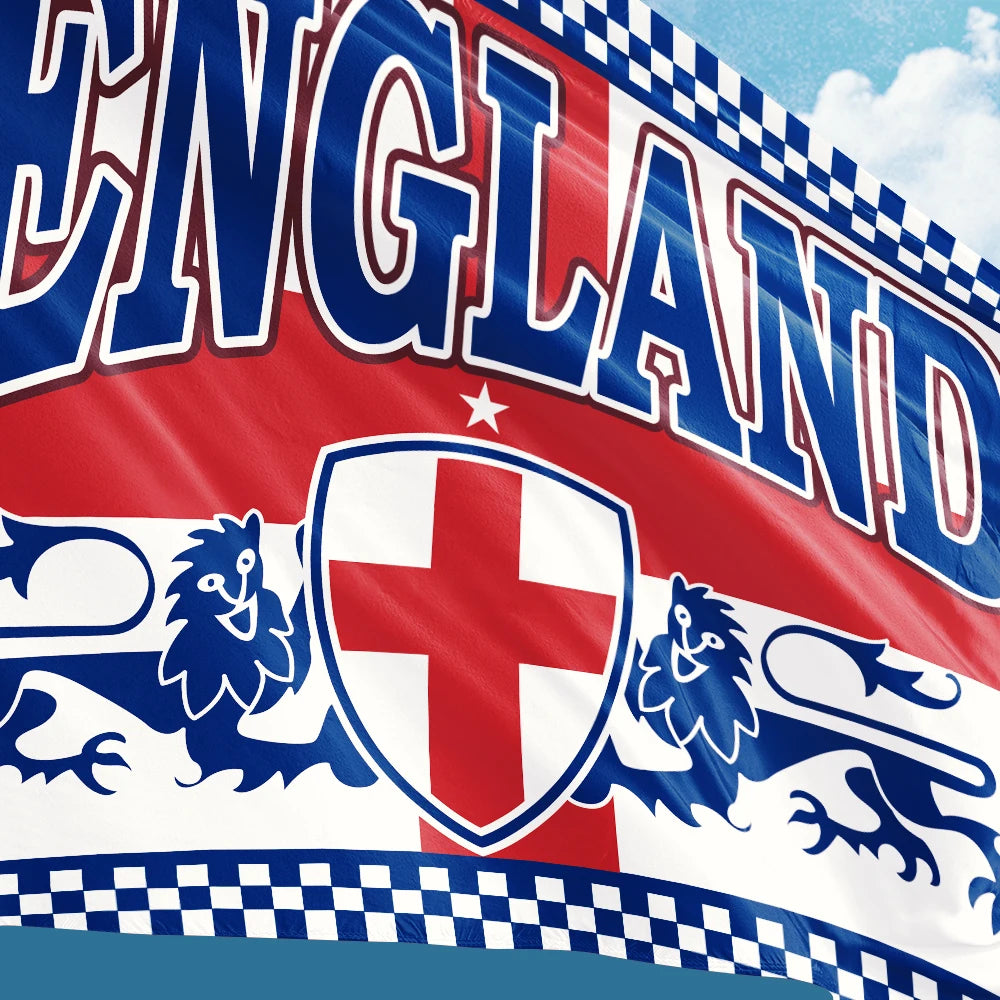 England 2 Lions Ensign Flag 90×150cm – Polyester Banner for Indoor/Outdoor Display
